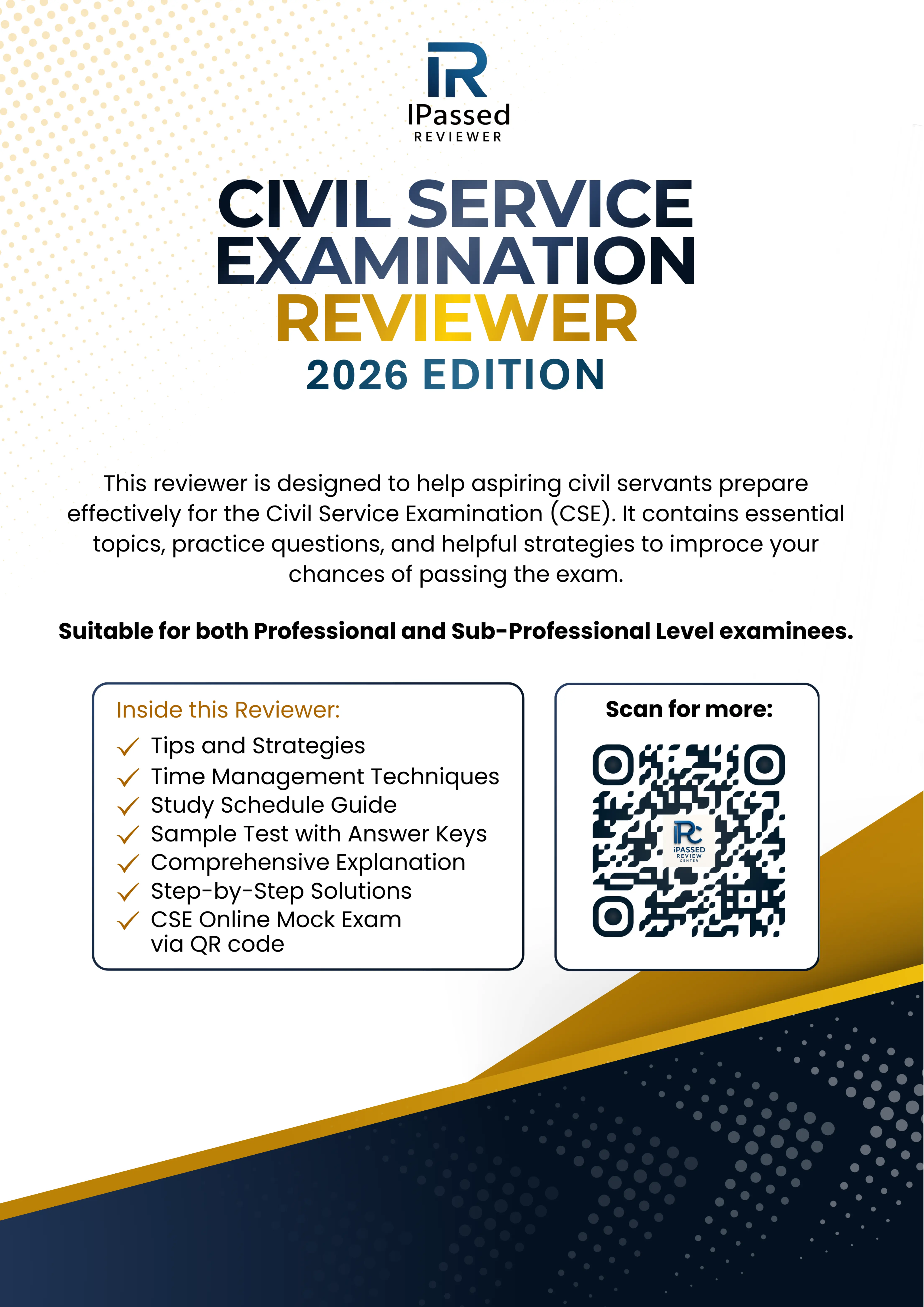 Back Cover – Advanced Civil Service Examination Reviewer